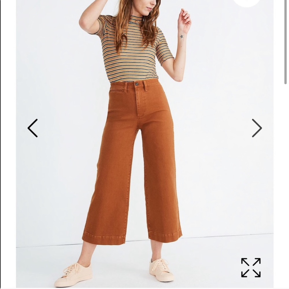 Madewell Emmett Wide-Leg Crop (Warm Coffee) sz 28